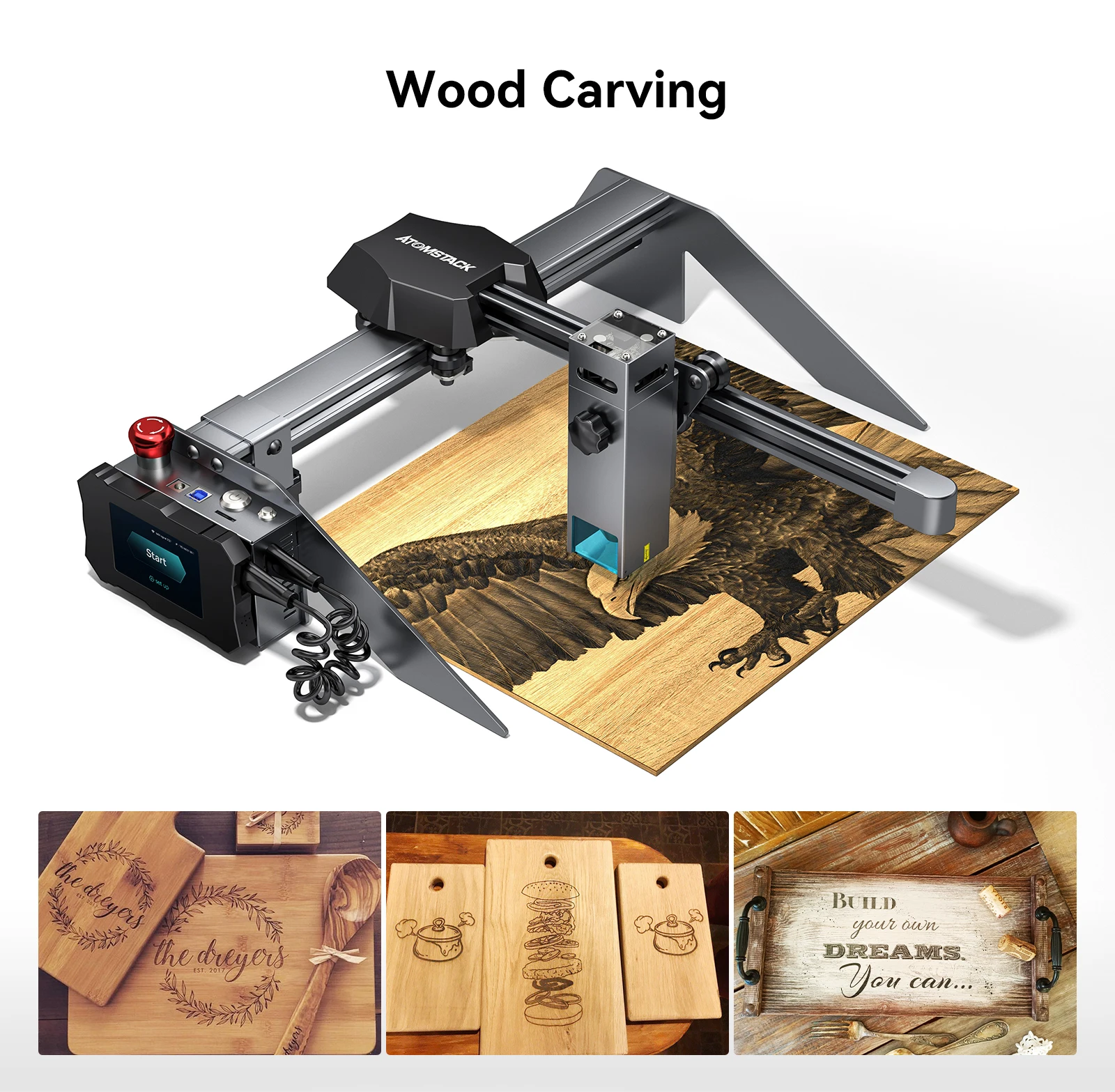 ATOMSTACK P9 M50 0.06MM レーザー彫刻機