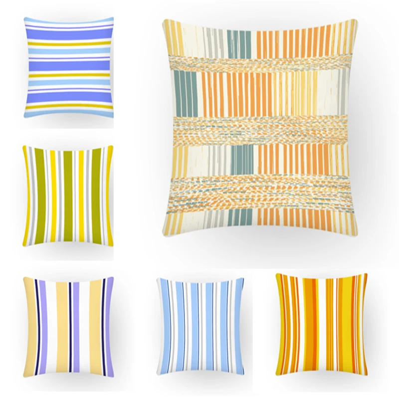 

Striped Pillow Cover Chinese Style Sofa Cover Modern Home cojines 45x45cm Gift Decorative Cushion Cover Lattice 2024 New F572