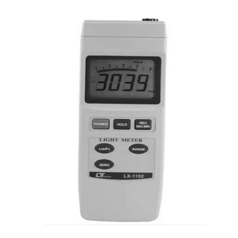 LUTRON LX-1102 LX1102 Digital Light Meter Lux Luminometer Lllumination Design 400000 Lux 5 Ranges