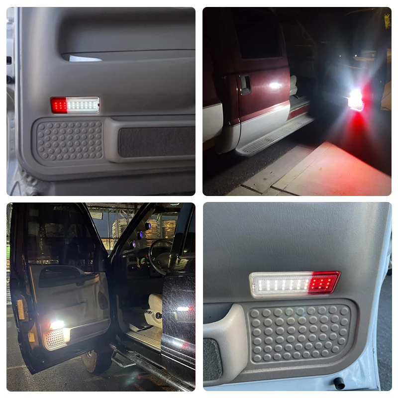 Pair Of Red Inside Door Reflector Lights For 1999-2007 Ford F250-F550 Super Duty 4 thumbnail image