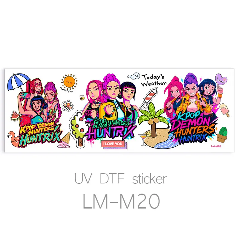 K-pop Demon Hunters UV Sticker Collection - Cartoon Crystal Gift Set