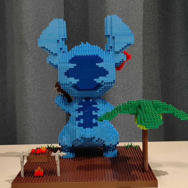 Stitch Lego 3D building blocks, Hobbies & Toys, Toys & Games on