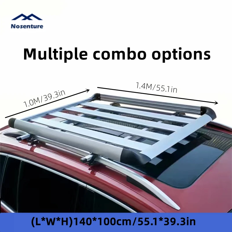 Portaequipajes para coche SUV, de techo de 55,1x39,3 pulgadas, cesta para acampar al aire libre, fácil de llevar| -