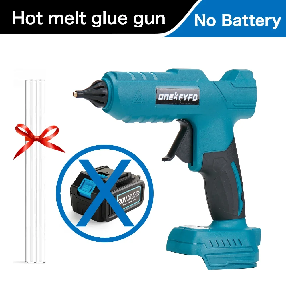 Cordless Industrial Mini Hot Glue Gun, 18V Lithium Battery Powered