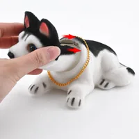 Car Ornaments Doll Husky Beagle St Bernard Shepherd Shake Head Dog Duck Decoration Auto Interior Accessories Cute Creative Gifts 4