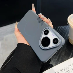 Luxury Magnetic Matte Phone Case with Magsafe Compatibility for Mate 70Pro (Carbon Gray)