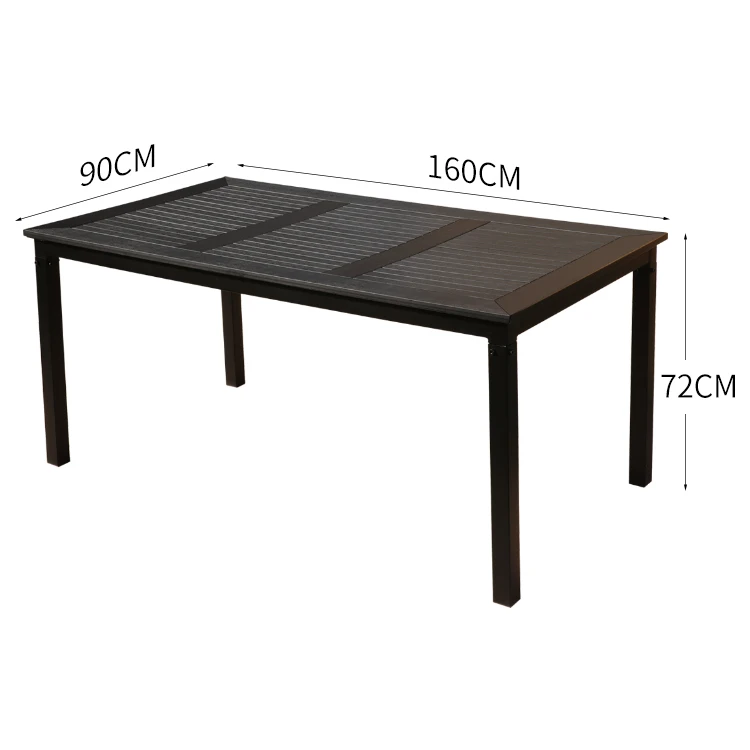 Столы и стулья для ресторанов на открытом воздухе, набор для патио на открытом воздухе, пластиковый деревянный обеденный стол, садовая мебель