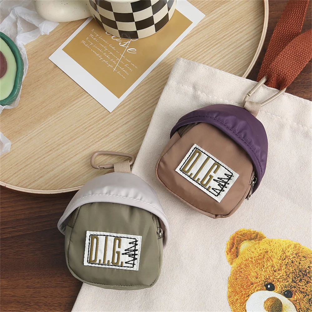 Children's Macaron Cute Wallet Zipper Coin Purse Kawaii Mini Purse Kid Coin Pouch Earphone Car Keys Storage Bag Book Bag Pendant