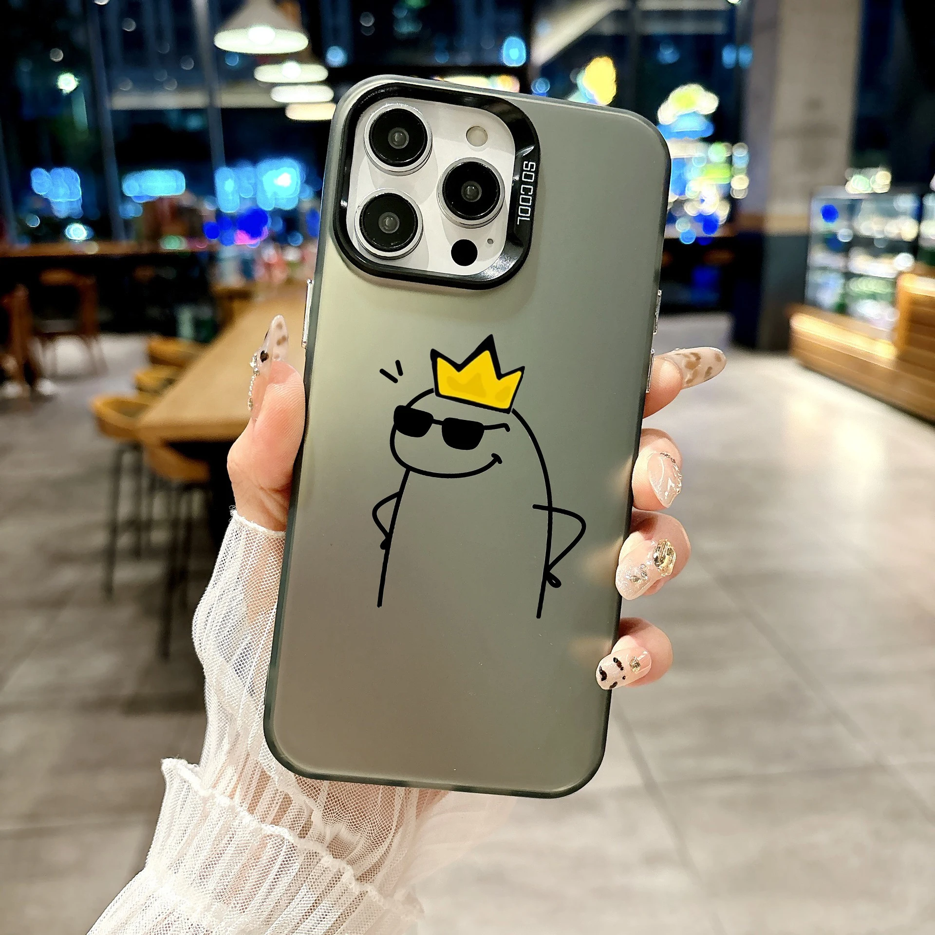 Silver Plated Cute Matchstick Propose Color Phone Case - IMD Cover