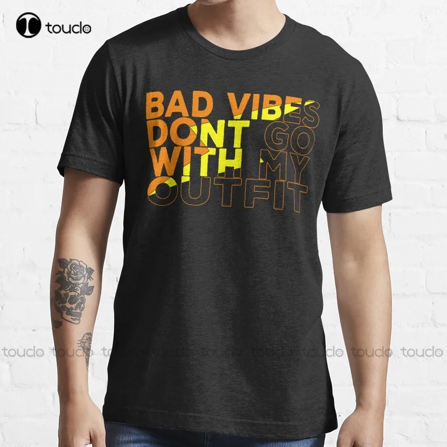 

Футболка Bad Vibes Dont Go с моей одеждой, трендовая футболка для тренажерного зала для женщин, индивидуальная футболка для подростков, унисекс, футболки с цифровой печатью, Новинка