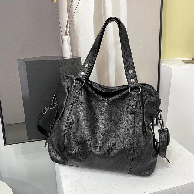 Female Hobo Handbag Large Capacity Shoulder Bags Big Stylsih Tote Bag Ladies Soft Leather Hobos