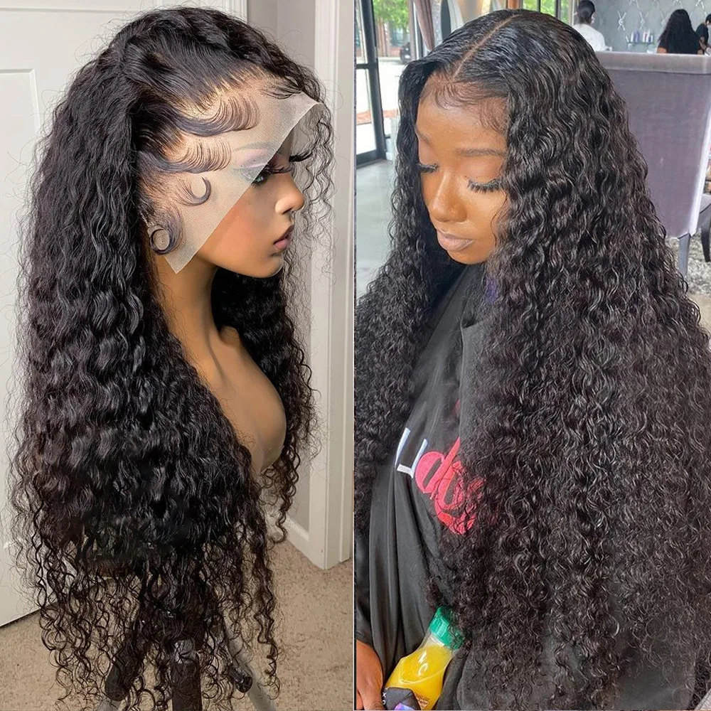 Deep Wave 30 32 Inch HD 13x6 Lace Frontal Wig Brazilian Curly 13x4 Lace Front Human Hair Wigs For Women Pre Plucked Water Wave