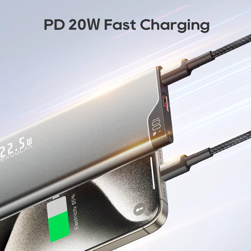KUULAA 2PCS Power Bank 22.5W 10000mAh Portable Charger PowerBank Fast Charging External Battery For iPhone 16batterie externe 5