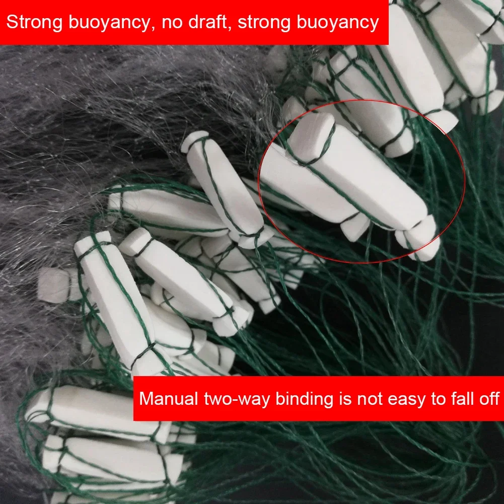 Portable Fishing Net Trap Mesh Netting Monofilament Fishnet Nylon Hand Cast Bait Cage Network Float Trap Fishing Accessories