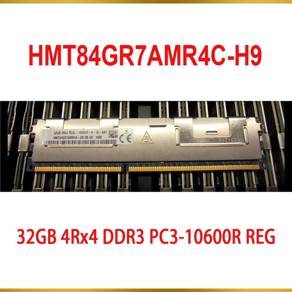 1PCS Server Memory For SK Hynix RAM 32G 32GB 4Rx4 DDR3 PC3 10600R REG HMT84GR7AMR4C H9