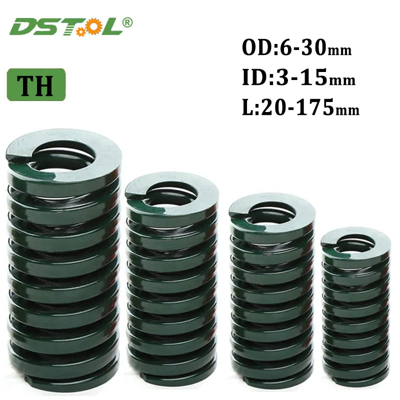 

Die Compression Spring Heavy Load Green Extrusion Springs Length 20mm-175mm Outer Diameter 6mm-30mm ID 3mm-15mm Alloy Steel