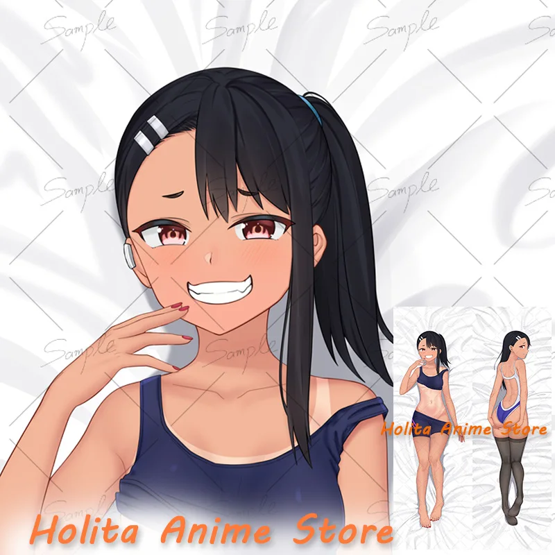 

Двусторонняя наволочка Dakimakura Hayase Nagatoro Miss Nagatoro Don't Toy With Me Anime Ijiranaide с принтом в натуральную величину