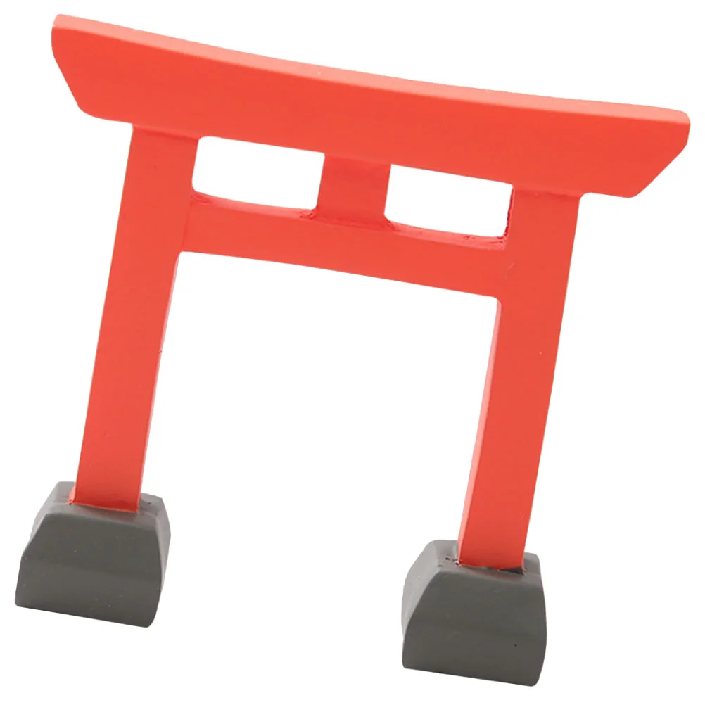 

Mini House Miniature Resin Japanese Torii Gate Traditional Shrine Model Landscape Ornament Sandstone Micro Statue Children's