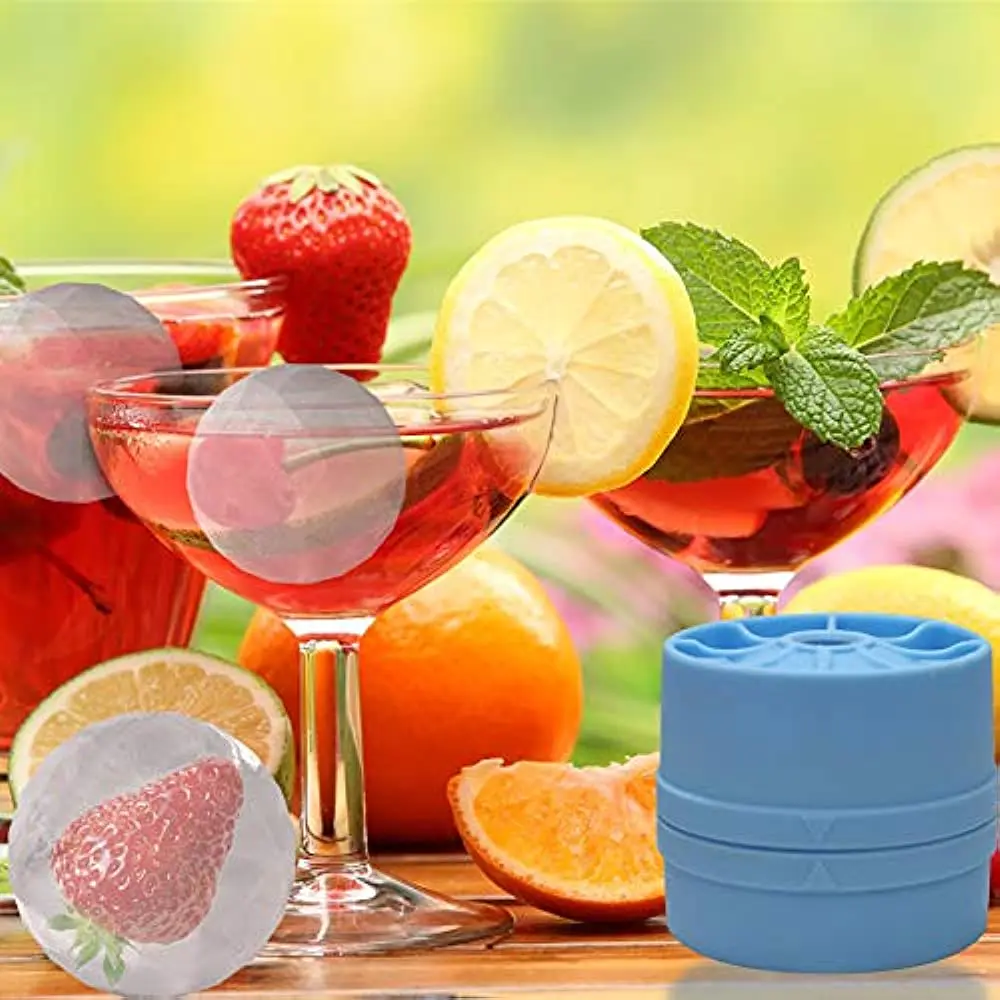 2 Pack Ice Cube Tray Diamond Ball Shape Food-grade Silicone Cube Tray Round Mold For Whisky Cocktails