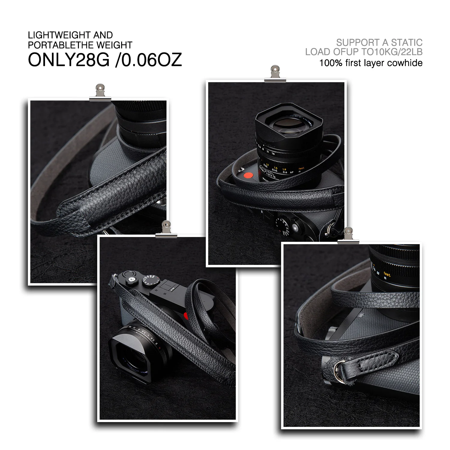 100cm 유니버설 랜야드 카메라 넥 숄더 스트랩 벨트 SLR DSLR 카메라용 진짜 소가죽 내구성 크로스 바디 넥 스트랩