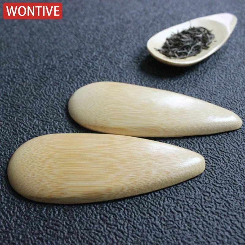 1-3pcs Bamboo Tea Scoops Kung Fu Tea Spoon saucer Black Green Shovel Kitchen home afternoon tea tableware Gift Friends tea spoons
