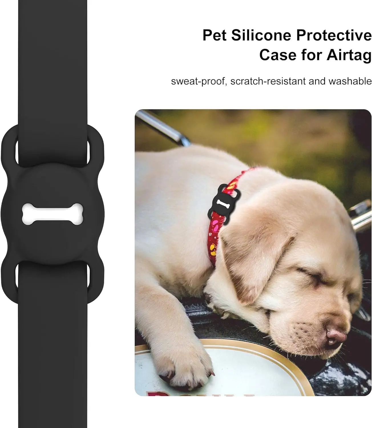 thumbnail image 2 of Case Mate Dog Collar Case For AirTag   Glow In The Dark 2 of 11