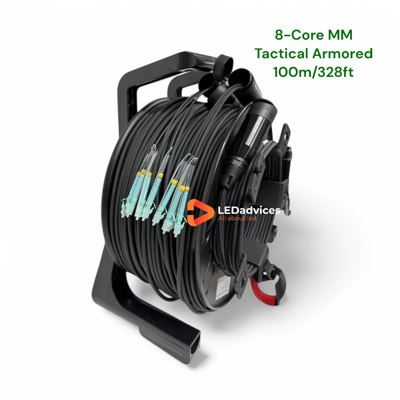 オプティカルケーブル100m 8-Core 100m LC-LC Multi-mode OM3 10Gbps Armored Fiber Optic Cable