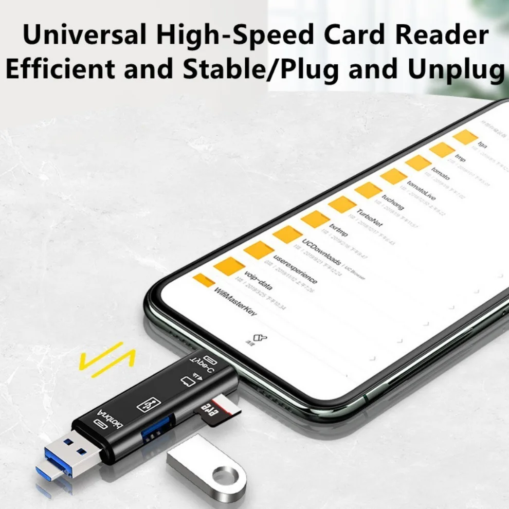 5 in 1 OTG Type C Card Reader USB Card Reader Micro USB SD TF Flash Drive for Mobile Phone Computer Accessories usb card reader