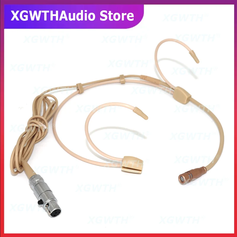 

Headset Microphone Ear Headworn Condenser Hypercardioid Mic for Shure Wireless Bodypack Transmitter System 4 Pin XLR TA4F 4Pin