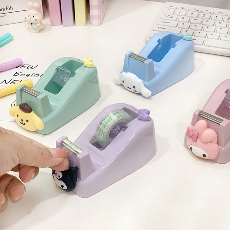 

1 шт. инструмент для резки ленты в стиле аниме Sanrio Hello Kitty Kuromi Cinnamoroll Kawaii для студентов ручная работа нескользящий диспенсер ленты инструменты
