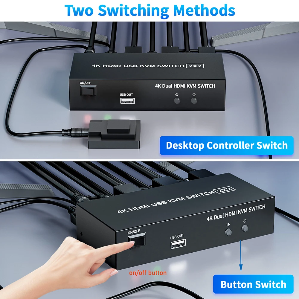 デュアルモニター KVM HDMI+DPスイッチ デュアルモニター KVM HDMI+DPスイッチ - メルカリ