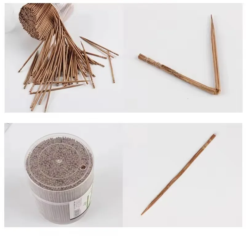 Toothpick Set 800pcs Disposable Carbonized Bamboo Toothpicks for Home Dining Hotel