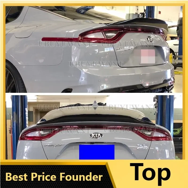 

Используется для KIA K8 Stinger спойлер настоящий глянцевый задний спойлер из углеродного волокна R Style спортивные аксессуары комплект для тела Stinger задний спойлер 14-19
