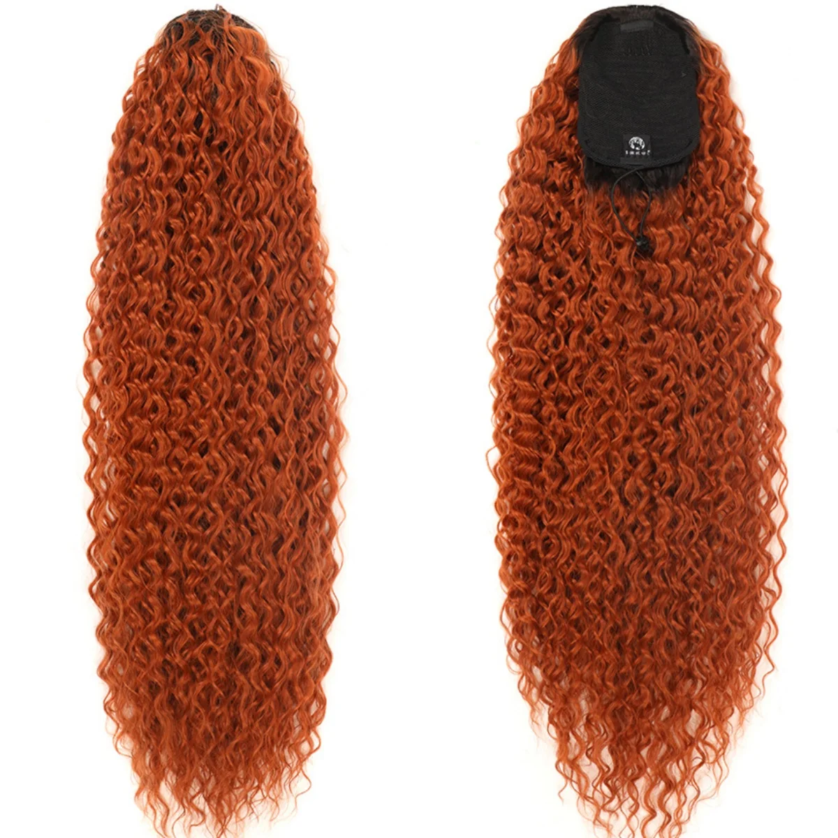 32 Inch Super Soft Synthetic Curly Drawstring Ponytail Kinky Long Hair Organic Water Wave Hair Extension Chip-In