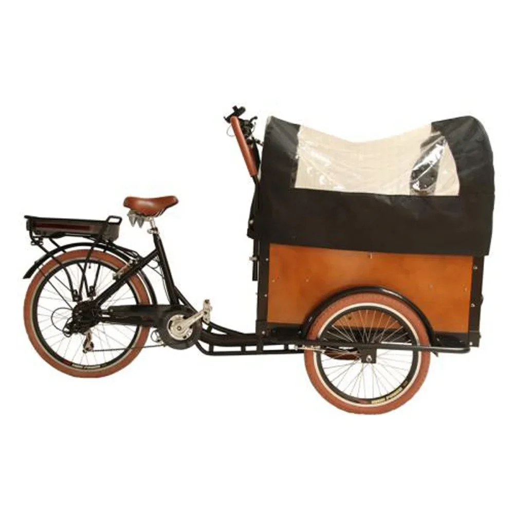 

Dutch Popular Cargo Bike 3 Wheels Electric Tricycle Bakfiets with Carriage