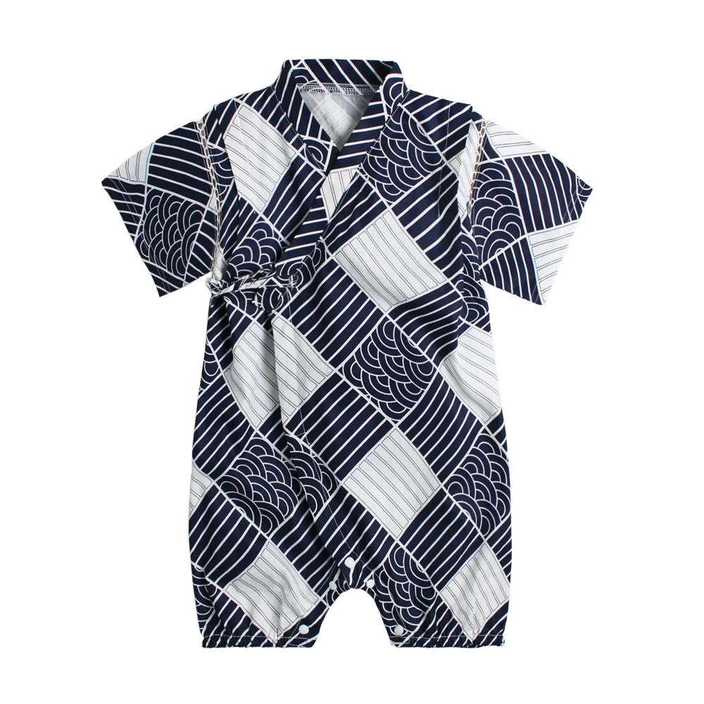 0-24M Kimono baby clothes japanese style kids clothes girls romper retro bathrobe uniform clothes infants pajamas floral Costume 2