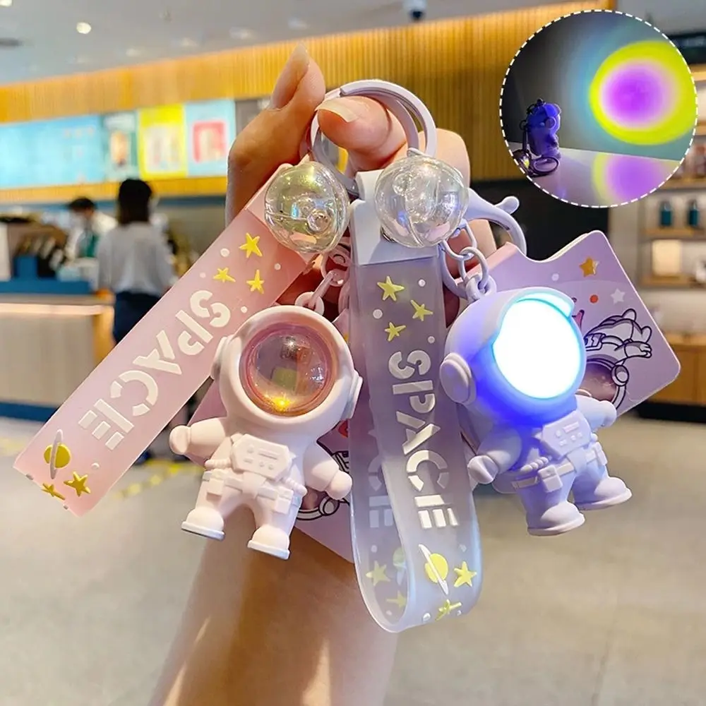 

Kids Toy Accessories Sunset Projector Light Cartoon Doll Jewelry Bag Charm Key Ring Space Astronaut Keychain Key Chain
