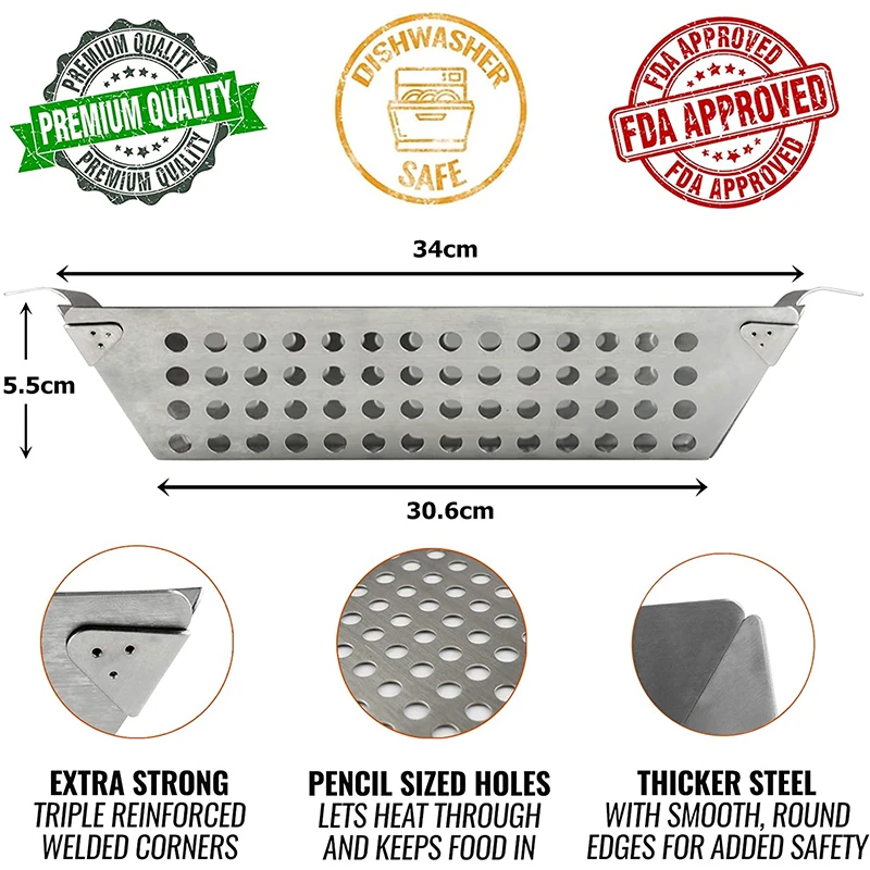 Stainless Steel Large Vegetable Grilling Basket