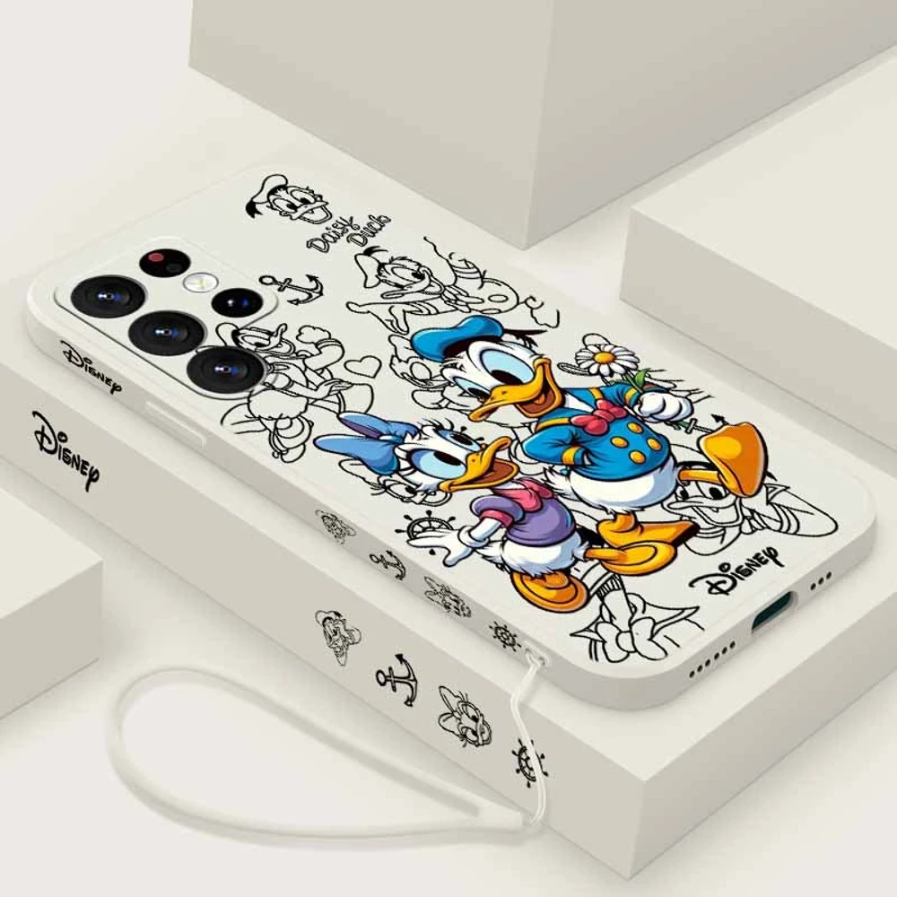 Donald Duck Cute Liquid Left Rope Phone Case