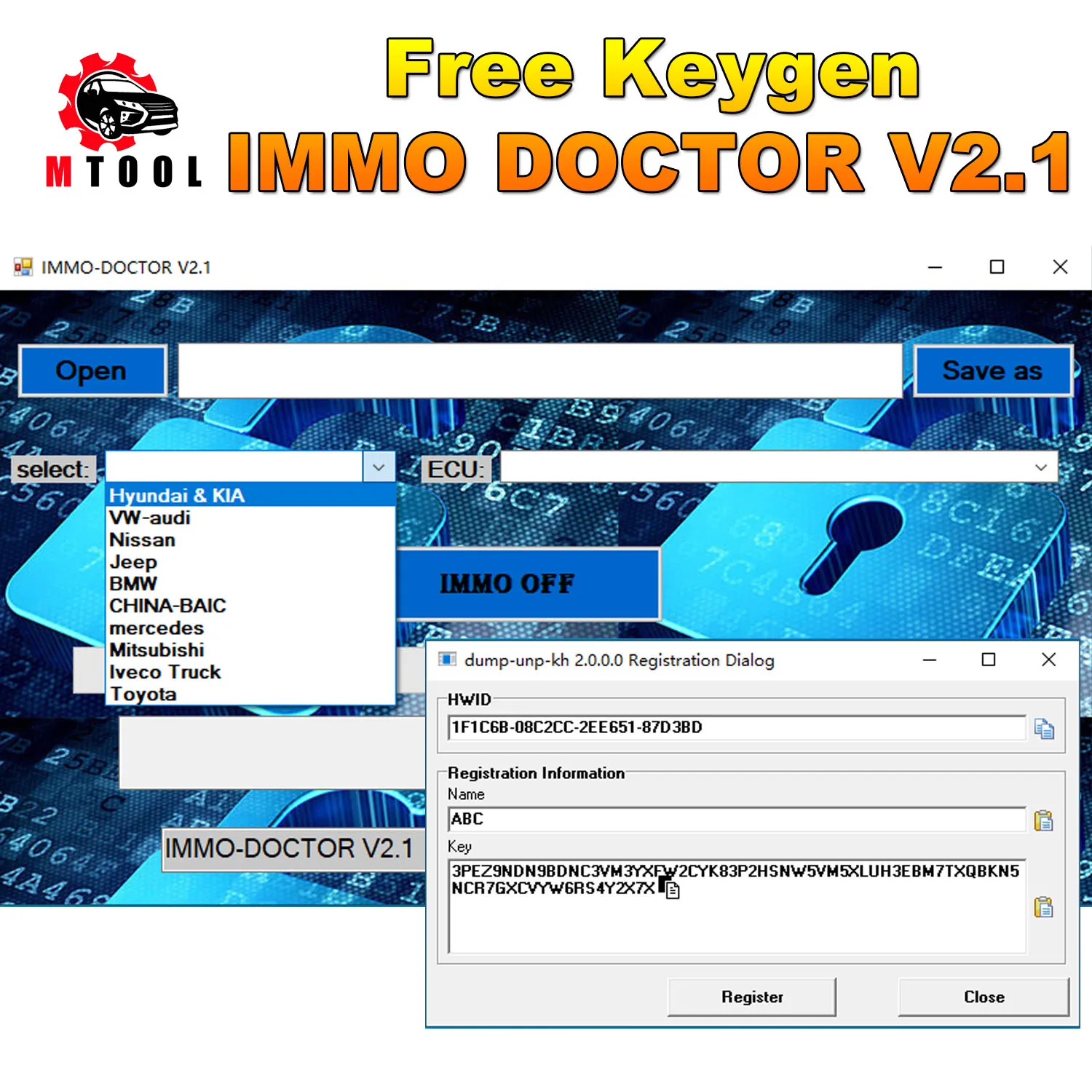 Nuovo Immo Doctor V2.1 Multi Brand Con Keygen Immo Off Software Di Eliminazione File Ecu Gratuito Per Sim2K Mt38 Me 17.9.2 17.9.8 Med17.9.8