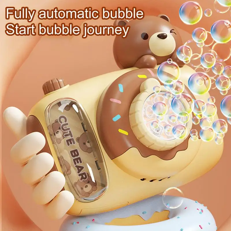 Electric Bubble Machine Camera-Shaped Automatic Bubble Toys Cartoon Cute Bubble Blower Portable Kids Toys for Outdoor Games 2