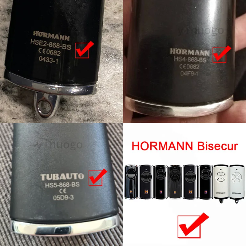 3PCS HORMANN BS Remote Control HSE4 HSE2 HSE1 HSS4 HS5 HS4 HS1 HSD2 HSP4 868 MHz HORMANN Garage Door Control / Gate Opener