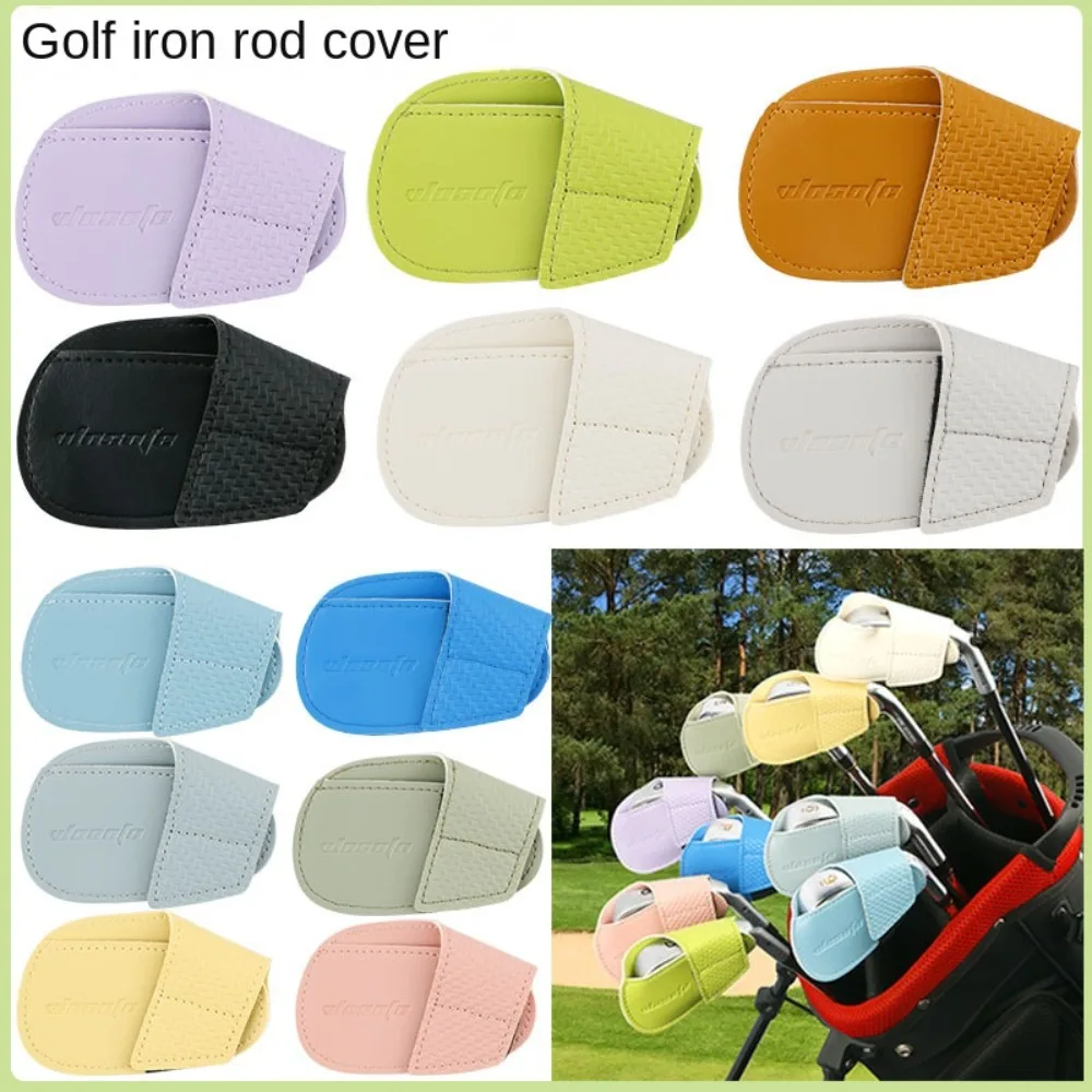 

Waterproof Golf Iron Head Covers PU Leather Replaceable Golf Leather Club Cap Colorful Durable Golf Putter Headcover