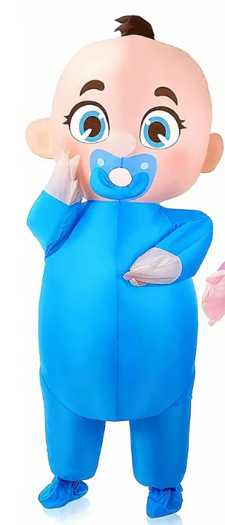 New Inflatable Baby Costumes for Adults Funny Blow Up Mascot Suits Boys and Girls Baby Show Dressed Up Party Halloween Carnival