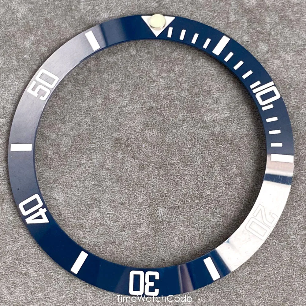 Ceramic Sloping Watch Bezel Insert - Black, Blue, Green, Silver