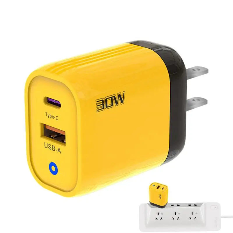 

2 Port Charger Block 12W 2 Port USB Wall Charger Travel Accessory 1 TYPE C And 1 USB Wall Charger Block For Most Smartphones And