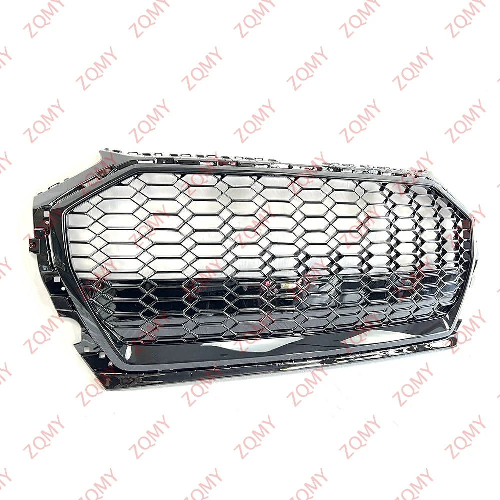 

With/Logo For Audi Q5 Q5L SQ5 2021 2022 2023 Car Front Bumper Grille Centre Panel Styling Upper Grill (Modify For RSQ5 style)