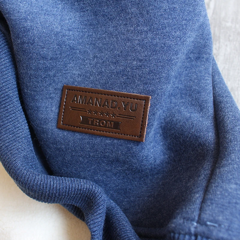 Autumn Winter New American Simple Thick Arctic Fleece Solid Color Sweatshirt Men's Pure Cotton Washed Pullover Casual Sportwear