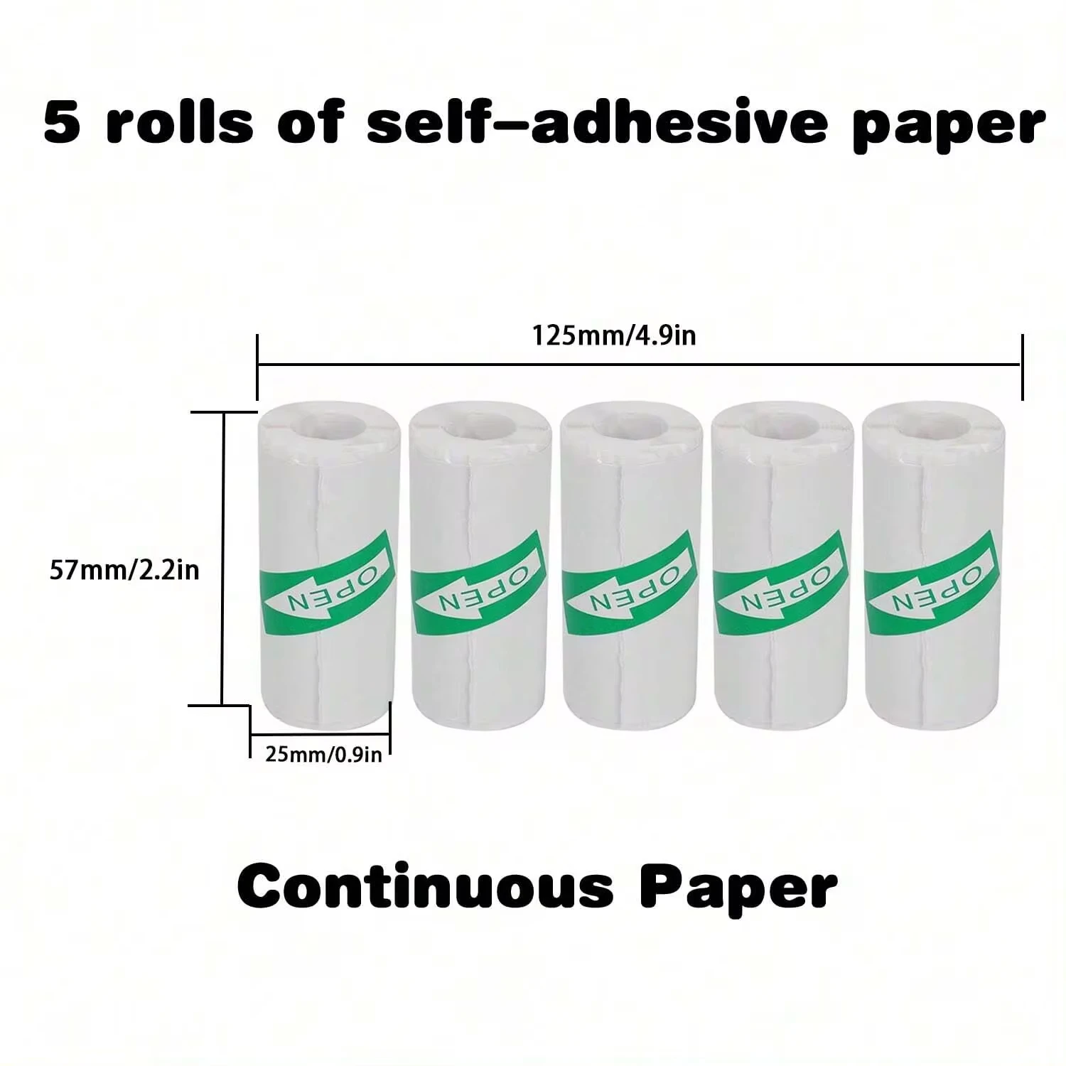 Pocket Printer Portable Printer Mini Pocket Printer 5 Rolls Of Self-Adhesive Paper Portable Thermal Printer For Suitable For Home Office Study And Work