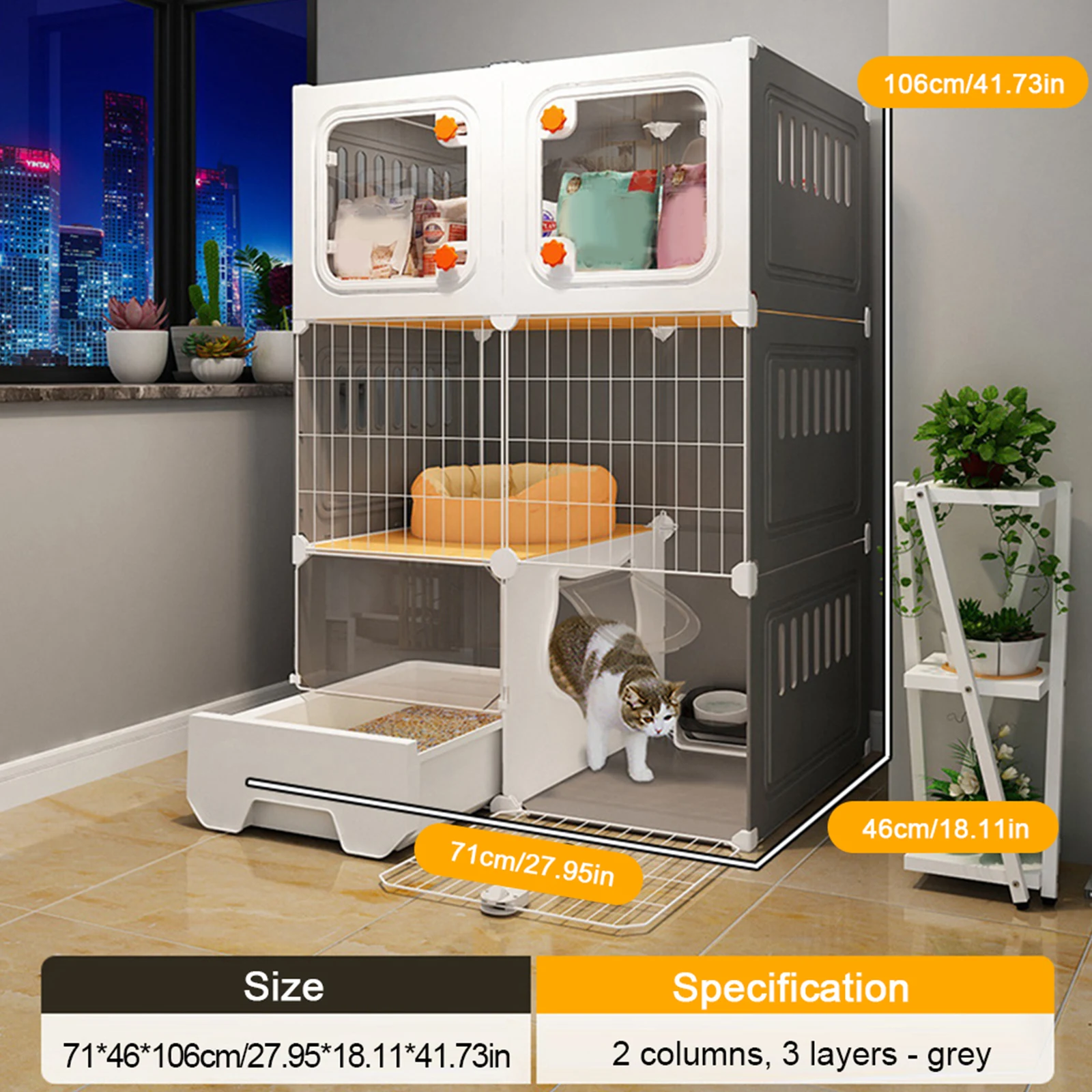 Indoor DIY Metal Cat Villa Cage 6